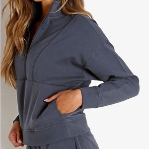 Richer Poorer Half Zip Terry Pullover